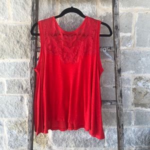 Free People Red Swing Tank
